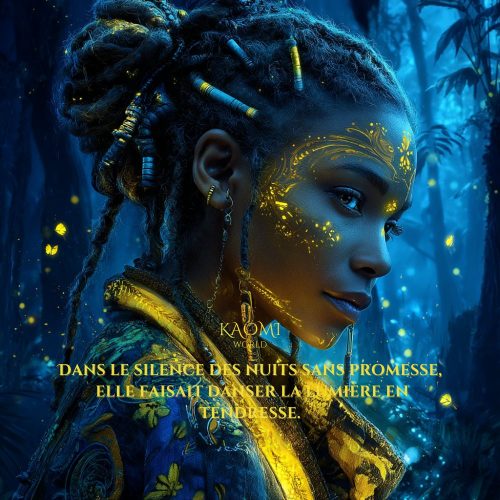 Dans le silence des nuits sans promesse, elle faisait danser la lumière en tendresse. — Kaomi World
