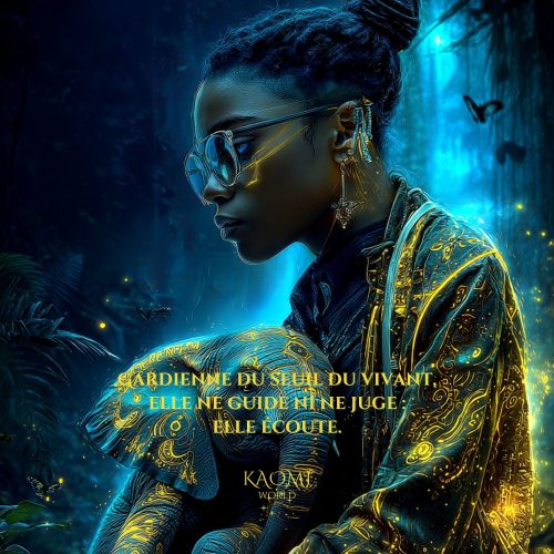 Asha, celle qui entend le vivant.
Sous ses mains, même le silence respire.